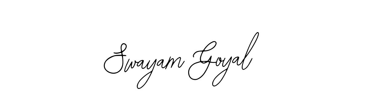 Design your own signature with our free online signature maker. With this signature software, you can create a handwritten (Bearetta-2O07w) signature for name Swayam Goyal. Swayam Goyal signature style 12 images and pictures png