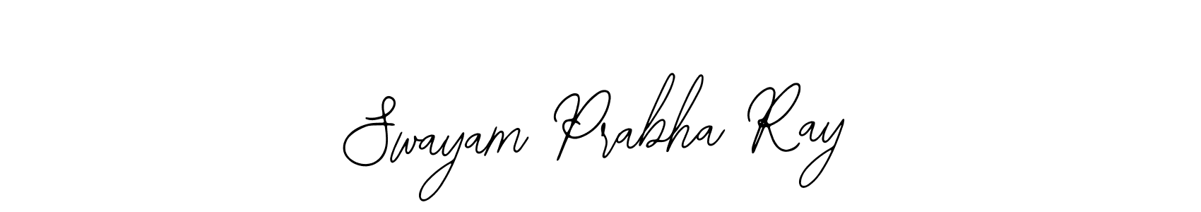 You should practise on your own different ways (Bearetta-2O07w) to write your name (Swayam Prabha Ray) in signature. don't let someone else do it for you. Swayam Prabha Ray signature style 12 images and pictures png