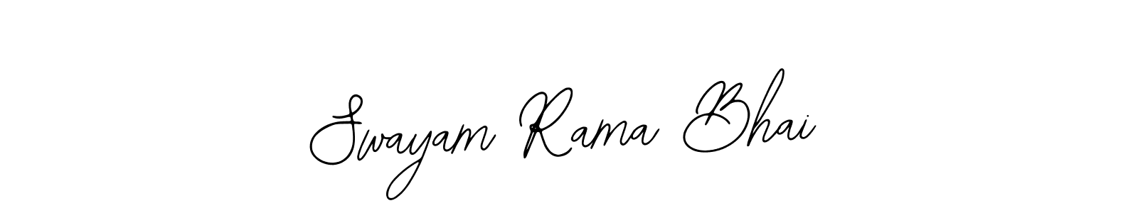 How to make Swayam Rama Bhai name signature. Use Bearetta-2O07w style for creating short signs online. This is the latest handwritten sign. Swayam Rama Bhai signature style 12 images and pictures png