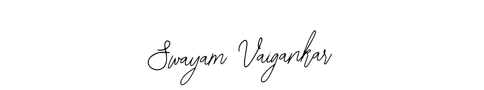 Check out images of Autograph of Swayam Vaigankar name. Actor Swayam Vaigankar Signature Style. Bearetta-2O07w is a professional sign style online. Swayam Vaigankar signature style 12 images and pictures png
