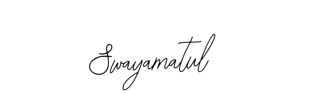 You should practise on your own different ways (Bearetta-2O07w) to write your name (Swayamatul) in signature. don't let someone else do it for you. Swayamatul signature style 12 images and pictures png