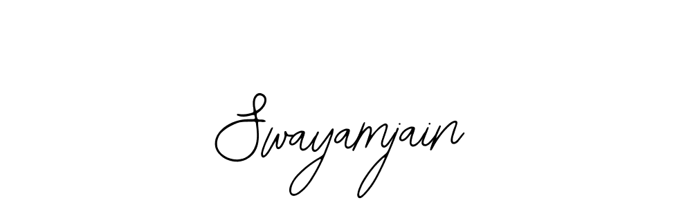 Bearetta-2O07w is a professional signature style that is perfect for those who want to add a touch of class to their signature. It is also a great choice for those who want to make their signature more unique. Get Swayamjain name to fancy signature for free. Swayamjain signature style 12 images and pictures png