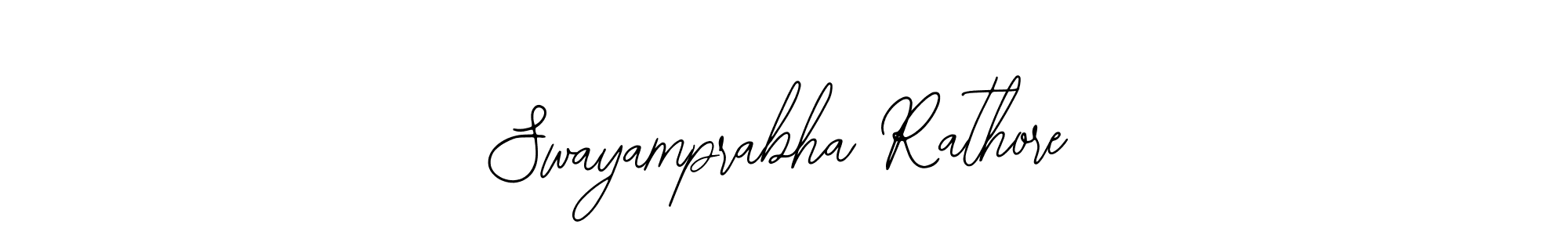 Use a signature maker to create a handwritten signature online. With this signature software, you can design (Bearetta-2O07w) your own signature for name Swayamprabha Rathore. Swayamprabha Rathore signature style 12 images and pictures png