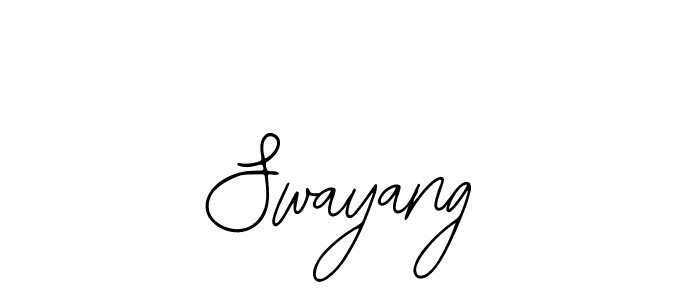 How to make Swayang name signature. Use Bearetta-2O07w style for creating short signs online. This is the latest handwritten sign. Swayang signature style 12 images and pictures png