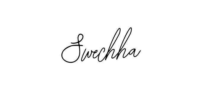 You should practise on your own different ways (Bearetta-2O07w) to write your name (Swechha) in signature. don't let someone else do it for you. Swechha signature style 12 images and pictures png