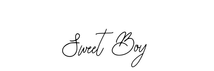 Use a signature maker to create a handwritten signature online. With this signature software, you can design (Bearetta-2O07w) your own signature for name Sweet Boy. Sweet Boy signature style 12 images and pictures png