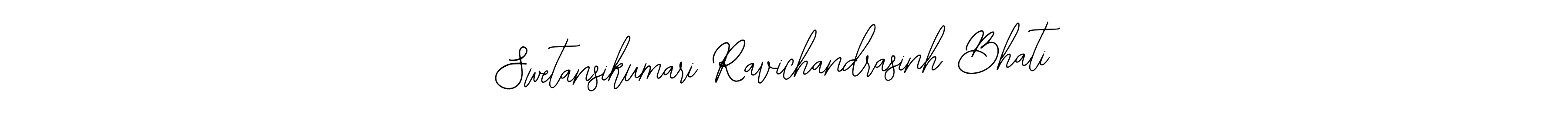 You should practise on your own different ways (Bearetta-2O07w) to write your name (Swetansikumari Ravichandrasinh Bhati) in signature. don't let someone else do it for you. Swetansikumari Ravichandrasinh Bhati signature style 12 images and pictures png