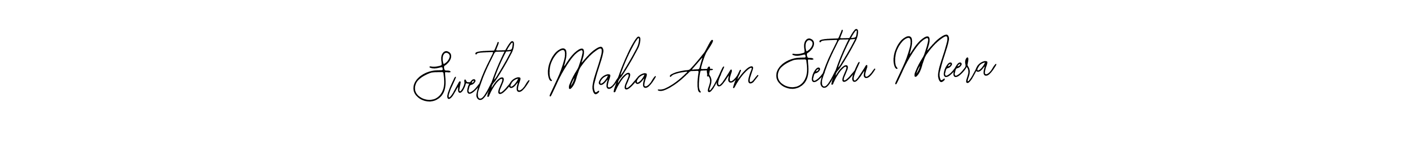 Design your own signature with our free online signature maker. With this signature software, you can create a handwritten (Bearetta-2O07w) signature for name Swetha Maha Arun Sethu Meera. Swetha Maha Arun Sethu Meera signature style 12 images and pictures png