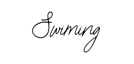 Create a personalized artistic stamp with Swiming in Bearetta-2O07w font. Perfect for visual artists, designers, and influencers. Swiming signature style 12 images and pictures png