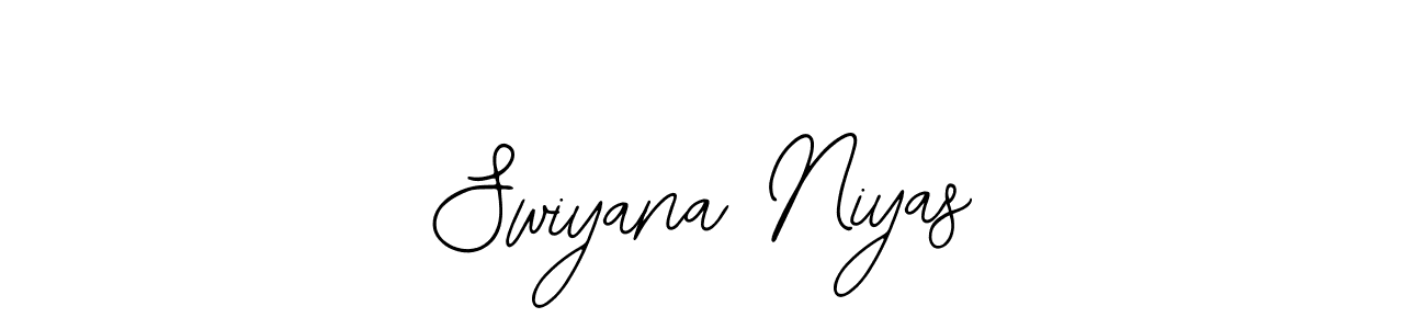 It looks lik you need a new signature style for name Swiyana Niyas. Design unique handwritten (Bearetta-2O07w) signature with our free signature maker in just a few clicks. Swiyana Niyas signature style 12 images and pictures png