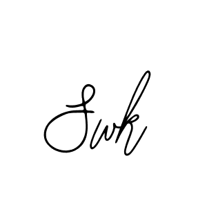 Design your own signature with our free online signature maker. With this signature software, you can create a handwritten (Bearetta-2O07w) signature for name Swk. Swk signature style 12 images and pictures png