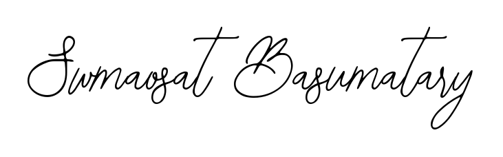 Quickly download Swmaosat Basumatary name signature in high-resolution PNG using Bearetta-2O07w style. Ready to insert into PDFs and online applications. Swmaosat Basumatary signature style 12 images and pictures png