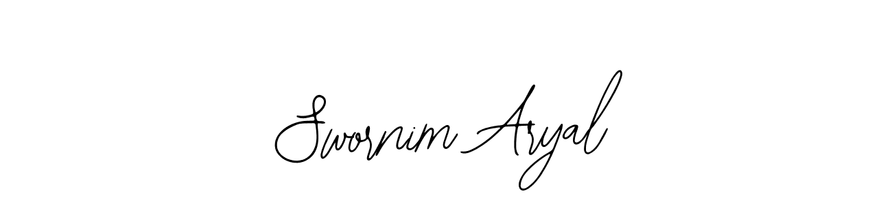 How to make Swornim Aryal name signature. Use Bearetta-2O07w style for creating short signs online. This is the latest handwritten sign. Swornim Aryal signature style 12 images and pictures png