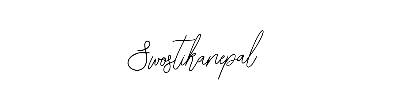 How to make Swostikanepal name signature. Use Bearetta-2O07w style for creating short signs online. This is the latest handwritten sign. Swostikanepal signature style 12 images and pictures png