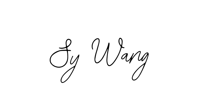 Use a signature maker to create a handwritten signature online. With this signature software, you can design (Bearetta-2O07w) your own signature for name Sy Wang. Sy Wang signature style 12 images and pictures png