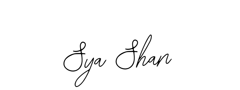 How to make Sya Shan name signature. Use Bearetta-2O07w style for creating short signs online. This is the latest handwritten sign. Sya Shan signature style 12 images and pictures png