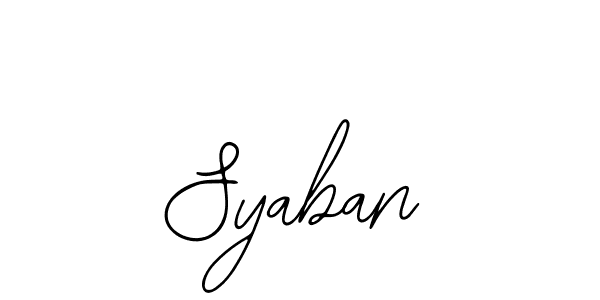 Use a signature maker to create a handwritten signature online. With this signature software, you can design (Bearetta-2O07w) your own signature for name Syaban. Syaban signature style 12 images and pictures png