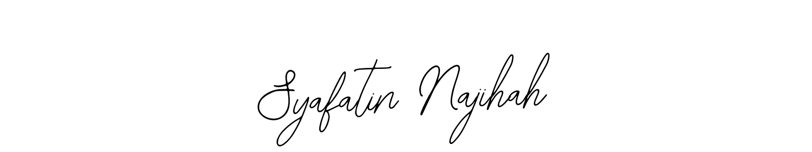 How to make Syafatin Najihah signature? Bearetta-2O07w is a professional autograph style. Create handwritten signature for Syafatin Najihah name. Syafatin Najihah signature style 12 images and pictures png