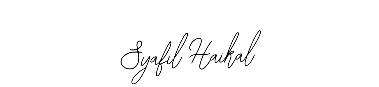 Design your own signature with our free online signature maker. With this signature software, you can create a handwritten (Bearetta-2O07w) signature for name Syafil Haikal. Syafil Haikal signature style 12 images and pictures png
