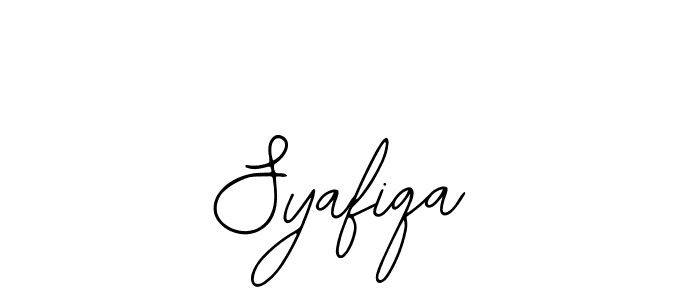 Design your own signature with our free online signature maker. With this signature software, you can create a handwritten (Bearetta-2O07w) signature for name Syafiqa. Syafiqa signature style 12 images and pictures png