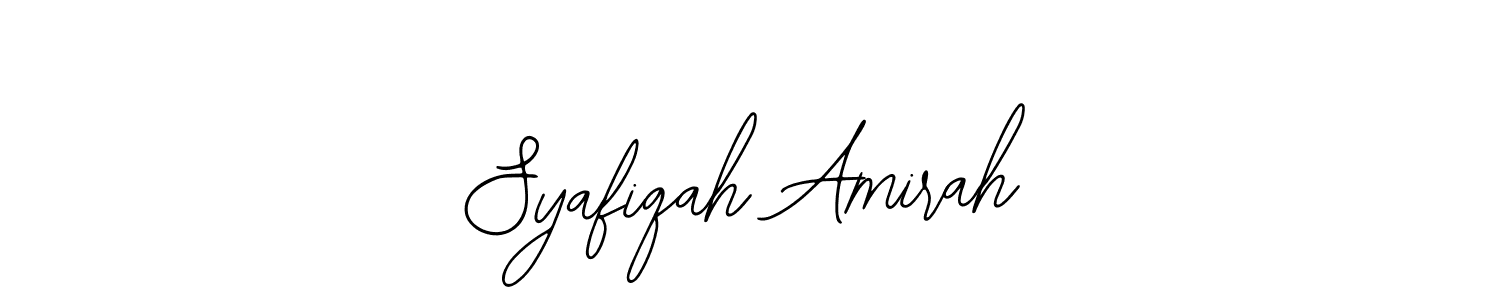 Bearetta-2O07w is a professional signature style that is perfect for those who want to add a touch of class to their signature. It is also a great choice for those who want to make their signature more unique. Get Syafiqah Amirah name to fancy signature for free. Syafiqah Amirah signature style 12 images and pictures png