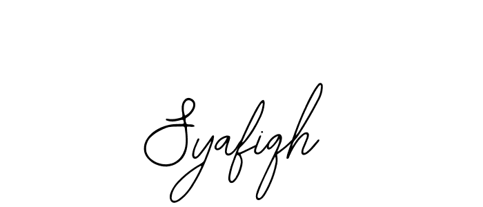 Design your own signature with our free online signature maker. With this signature software, you can create a handwritten (Bearetta-2O07w) signature for name Syafiqh. Syafiqh signature style 12 images and pictures png