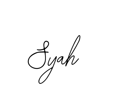 if you are searching for the best signature style for your name Syah. so please give up your signature search. here we have designed multiple signature styles  using Bearetta-2O07w. Syah signature style 12 images and pictures png