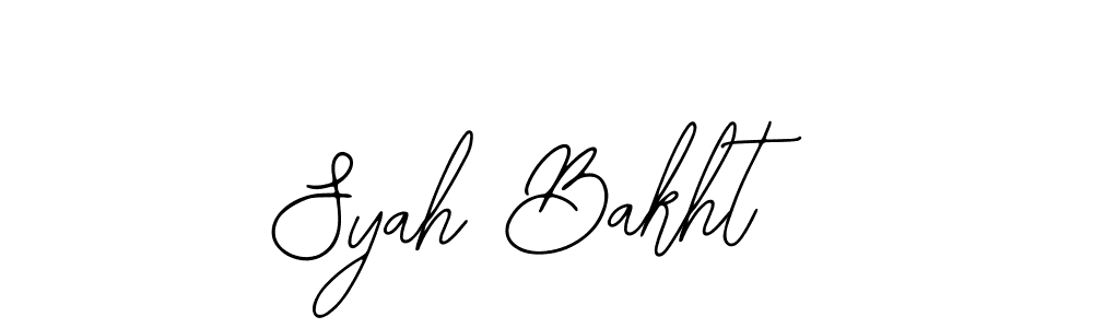 Also You can easily find your signature by using the search form. We will create Syah Bakht name handwritten signature images for you free of cost using Bearetta-2O07w sign style. Syah Bakht signature style 12 images and pictures png