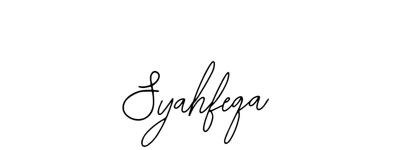 How to Draw Syahfeqa signature style? Bearetta-2O07w is a latest design signature styles for name Syahfeqa. Syahfeqa signature style 12 images and pictures png