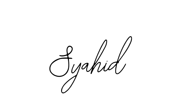 Make a beautiful signature design for name Syahid. Use this online signature maker to create a handwritten signature for free. Syahid signature style 12 images and pictures png