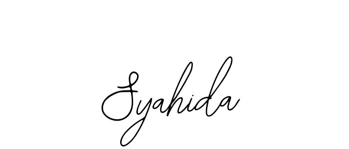 Make a beautiful signature design for name Syahida. Use this online signature maker to create a handwritten signature for free. Syahida signature style 12 images and pictures png