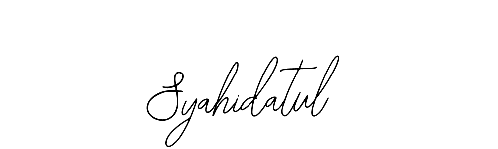 How to make Syahidatul name signature. Use Bearetta-2O07w style for creating short signs online. This is the latest handwritten sign. Syahidatul signature style 12 images and pictures png