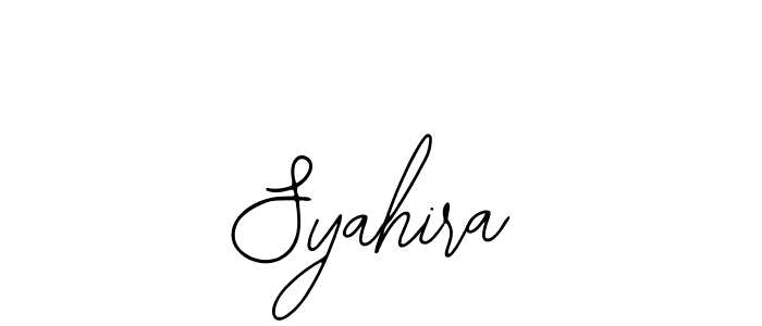 How to make Syahira name signature. Use Bearetta-2O07w style for creating short signs online. This is the latest handwritten sign. Syahira signature style 12 images and pictures png