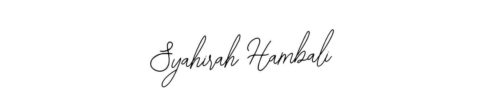Make a beautiful signature design for name Syahirah Hambali. With this signature (Bearetta-2O07w) style, you can create a handwritten signature for free. Syahirah Hambali signature style 12 images and pictures png