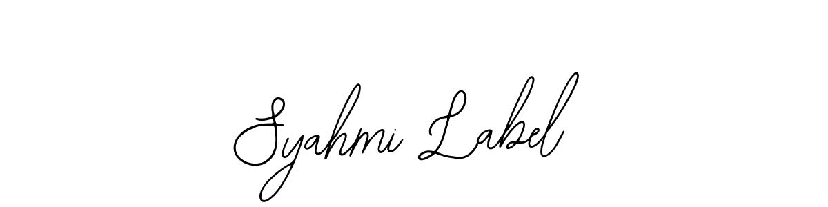 How to make Syahmi Label name signature. Use Bearetta-2O07w style for creating short signs online. This is the latest handwritten sign. Syahmi Label signature style 12 images and pictures png