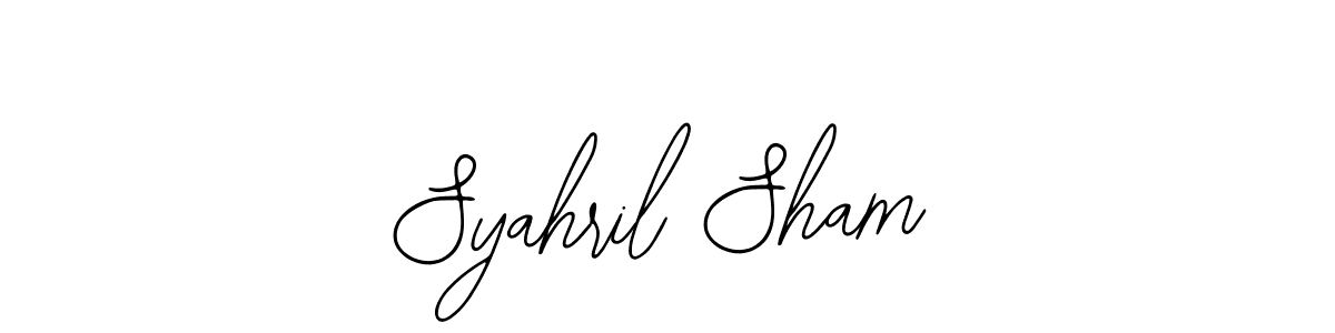 You should practise on your own different ways (Bearetta-2O07w) to write your name (Syahril Sham) in signature. don't let someone else do it for you. Syahril Sham signature style 12 images and pictures png