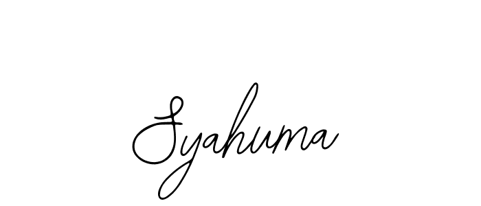 if you are searching for the best signature style for your name Syahuma. so please give up your signature search. here we have designed multiple signature styles  using Bearetta-2O07w. Syahuma signature style 12 images and pictures png