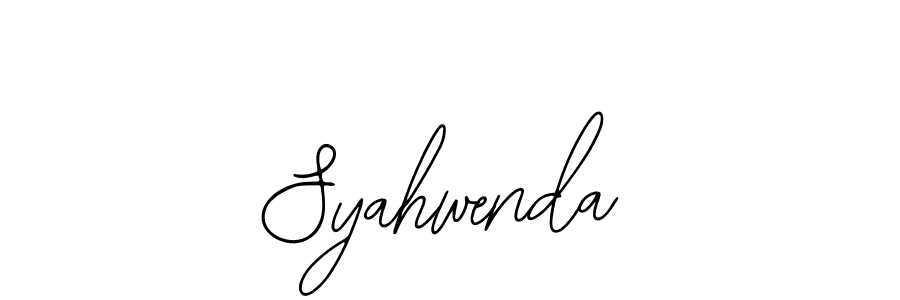 The best way (Bearetta-2O07w) to make a short signature is to pick only two or three words in your name. The name Syahwenda include a total of six letters. For converting this name. Syahwenda signature style 12 images and pictures png