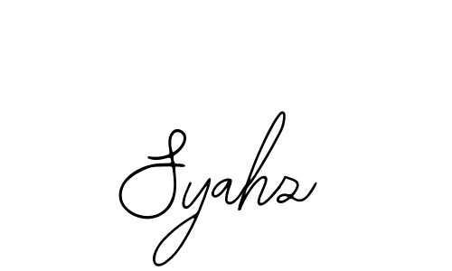 Use a signature maker to create a handwritten signature online. With this signature software, you can design (Bearetta-2O07w) your own signature for name Syahz. Syahz signature style 12 images and pictures png