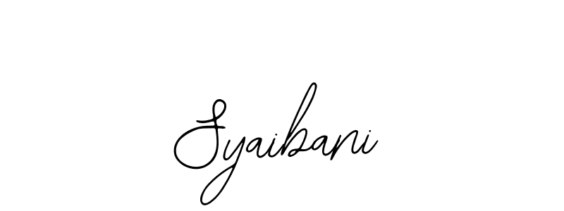 Design your own signature with our free online signature maker. With this signature software, you can create a handwritten (Bearetta-2O07w) signature for name Syaibani. Syaibani signature style 12 images and pictures png