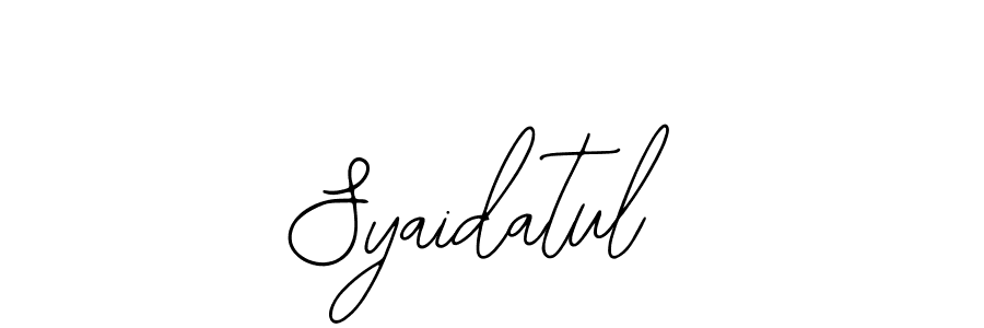 The best way (Bearetta-2O07w) to make a short signature is to pick only two or three words in your name. The name Syaidatul include a total of six letters. For converting this name. Syaidatul signature style 12 images and pictures png