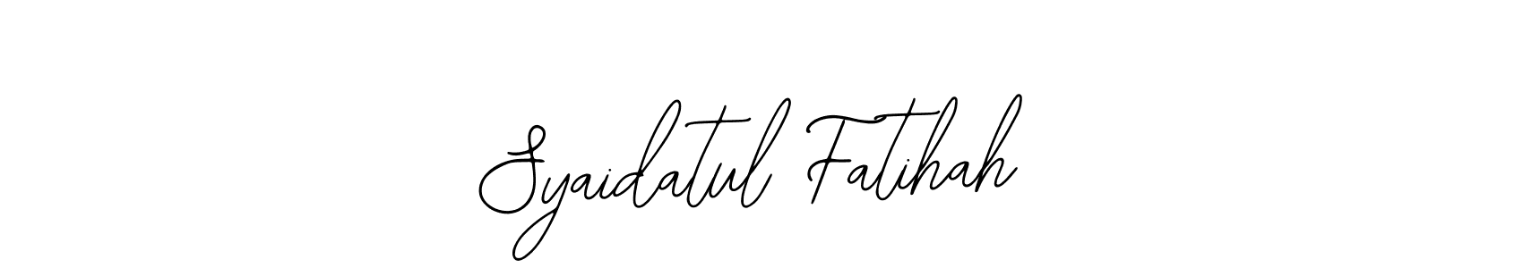 Use a signature maker to create a handwritten signature online. With this signature software, you can design (Bearetta-2O07w) your own signature for name Syaidatul Fatihah. Syaidatul Fatihah signature style 12 images and pictures png