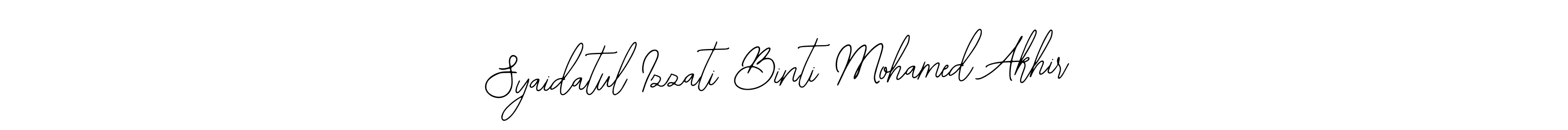 Make a beautiful signature design for name Syaidatul Izzati Binti Mohamed Akhir. With this signature (Bearetta-2O07w) style, you can create a handwritten signature for free. Syaidatul Izzati Binti Mohamed Akhir signature style 12 images and pictures png