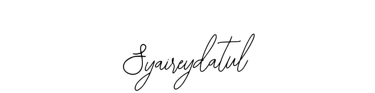 Use a signature maker to create a handwritten signature online. With this signature software, you can design (Bearetta-2O07w) your own signature for name Syaireydatul. Syaireydatul signature style 12 images and pictures png