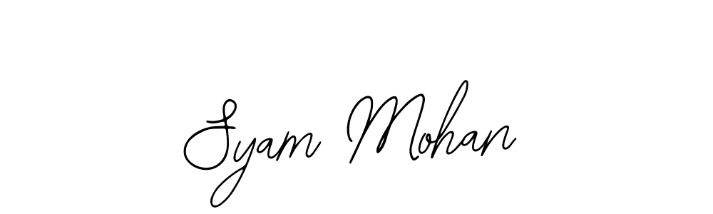 This is the best signature style for the Syam Mohan name. Also you like these signature font (Bearetta-2O07w). Mix name signature. Syam Mohan signature style 12 images and pictures png