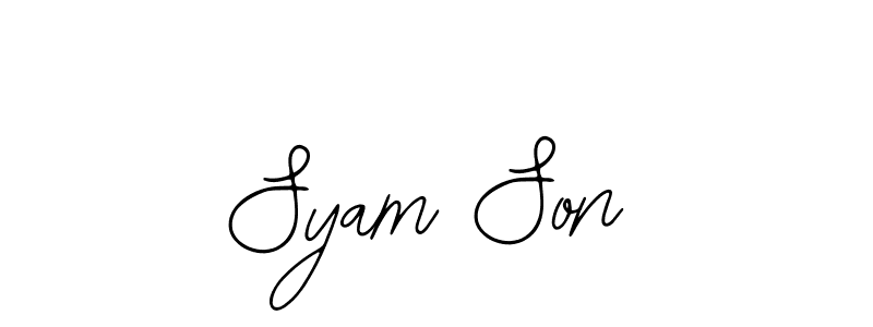 if you are searching for the best signature style for your name Syam Son. so please give up your signature search. here we have designed multiple signature styles  using Bearetta-2O07w. Syam Son signature style 12 images and pictures png