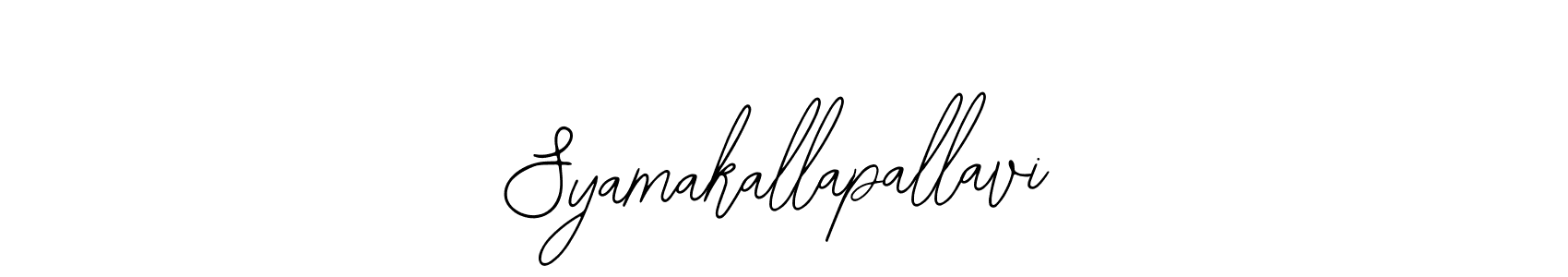 You should practise on your own different ways (Bearetta-2O07w) to write your name (Syamakallapallavi) in signature. don't let someone else do it for you. Syamakallapallavi signature style 12 images and pictures png