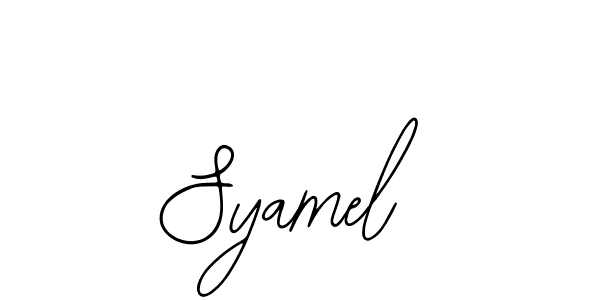 It looks lik you need a new signature style for name Syamel. Design unique handwritten (Bearetta-2O07w) signature with our free signature maker in just a few clicks. Syamel signature style 12 images and pictures png