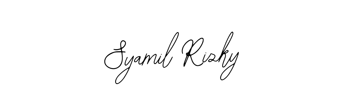 Design your own signature with our free online signature maker. With this signature software, you can create a handwritten (Bearetta-2O07w) signature for name Syamil Rizky. Syamil Rizky signature style 12 images and pictures png