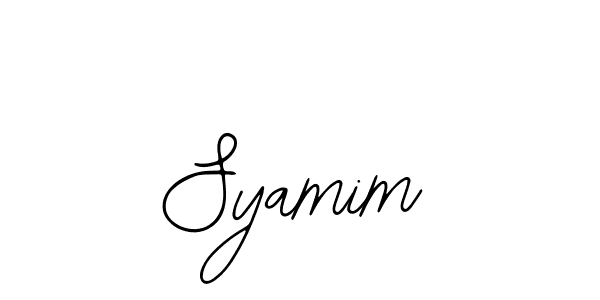 How to make Syamim name signature. Use Bearetta-2O07w style for creating short signs online. This is the latest handwritten sign. Syamim signature style 12 images and pictures png